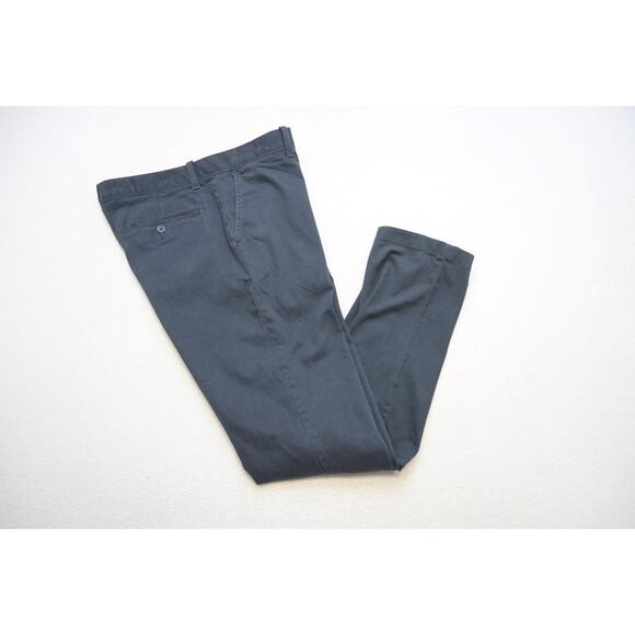 Penguin Munsingwear Blue Slim Chino Pants Stretch Khakis Flat Mens Size 32 x 32 - Picture 1 of 8